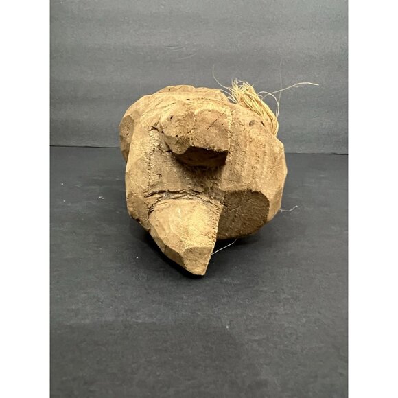 Vintage Rustic Hand Carved Wooden Cat Figurine 7.5" Folk Art Whiskers Primitive - Picture 6 of 10